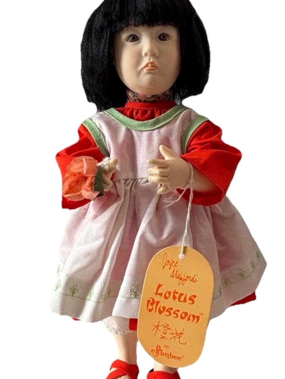 Lotus Blossom Doll in Pink Dress 1980’s Joyce Stafford’s Design by Effanbee